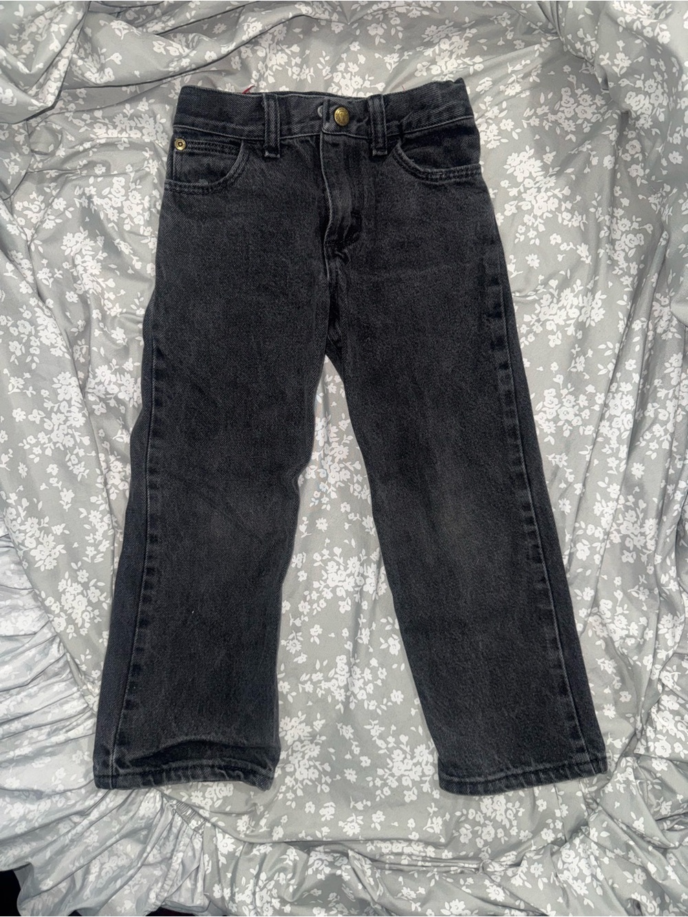 Wrangler Kids Black Straight Denim Jeans